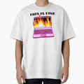 this is fine computer on fire office corporate girlie work humor by mariahmoniquedesign