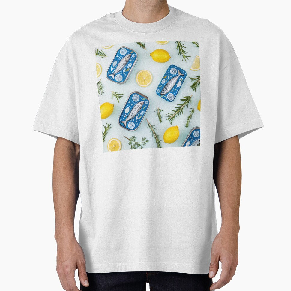 Sardines And Lemons Mediterranean Summer Pattern by DreamLeafCo