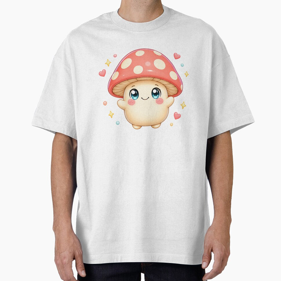 Kawaii Mushroom Character | Cute Cottagecore Goblincore Art by Dulxoz