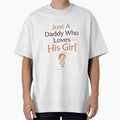 Just A Daddy Who Loves His Girl Minimal Cute Father Daughter Typography Gift Design by Im-Ara