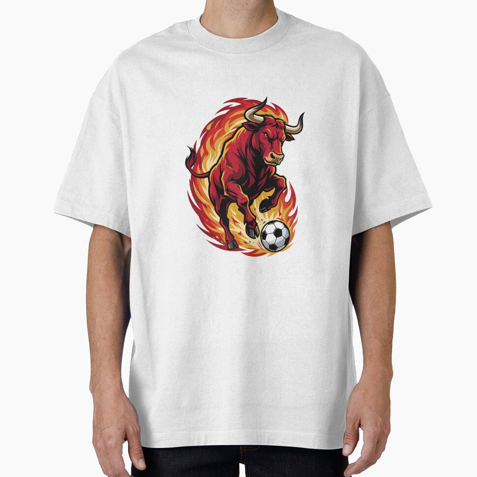 Fiery Spanish Bull Soccer Spirit by JaaGo PopLab