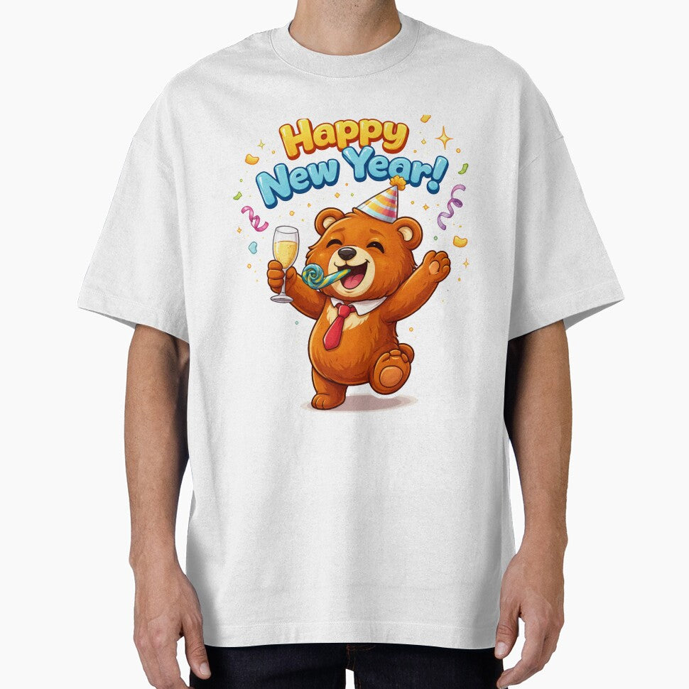 Cheerful Bear with Big Smile – Cute Cartoon Sticker Design by RelateAndTee