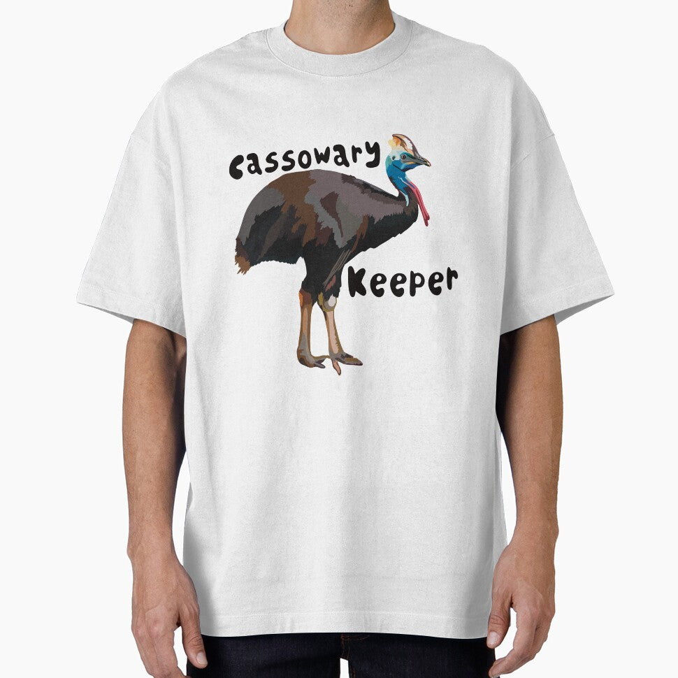 C is for Cassowary, Cassowary Artwork – Powerful Flightless Bird Illustration and Tropical Rainforest Wildlife Design by PrettylittlepastelUk