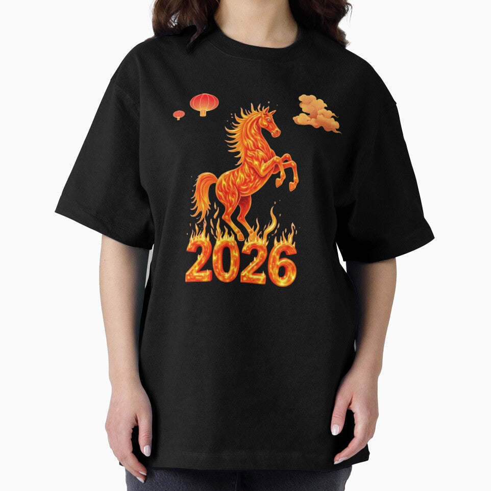 Year Of The Horse 2026 - Chinese New Year 2026 Essential T-Shirt by fantasy.world