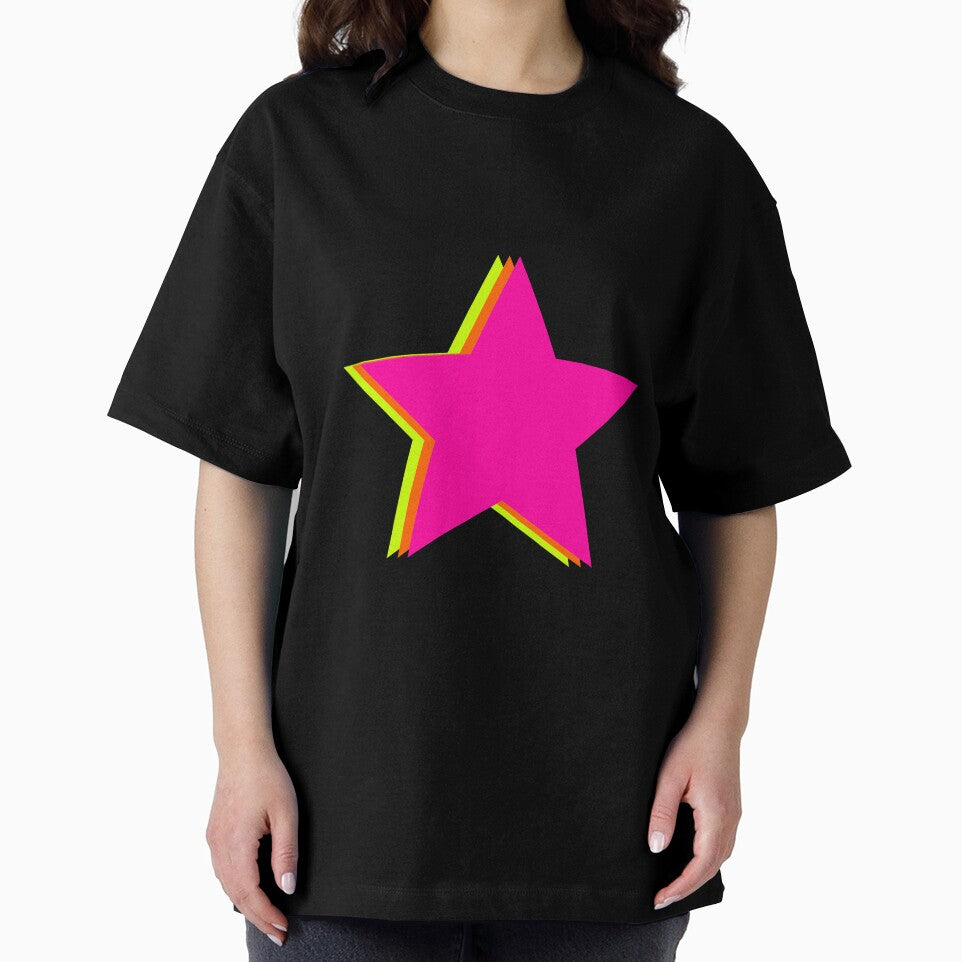 Preppy neon pink, green and orange star by SUUSCK ★