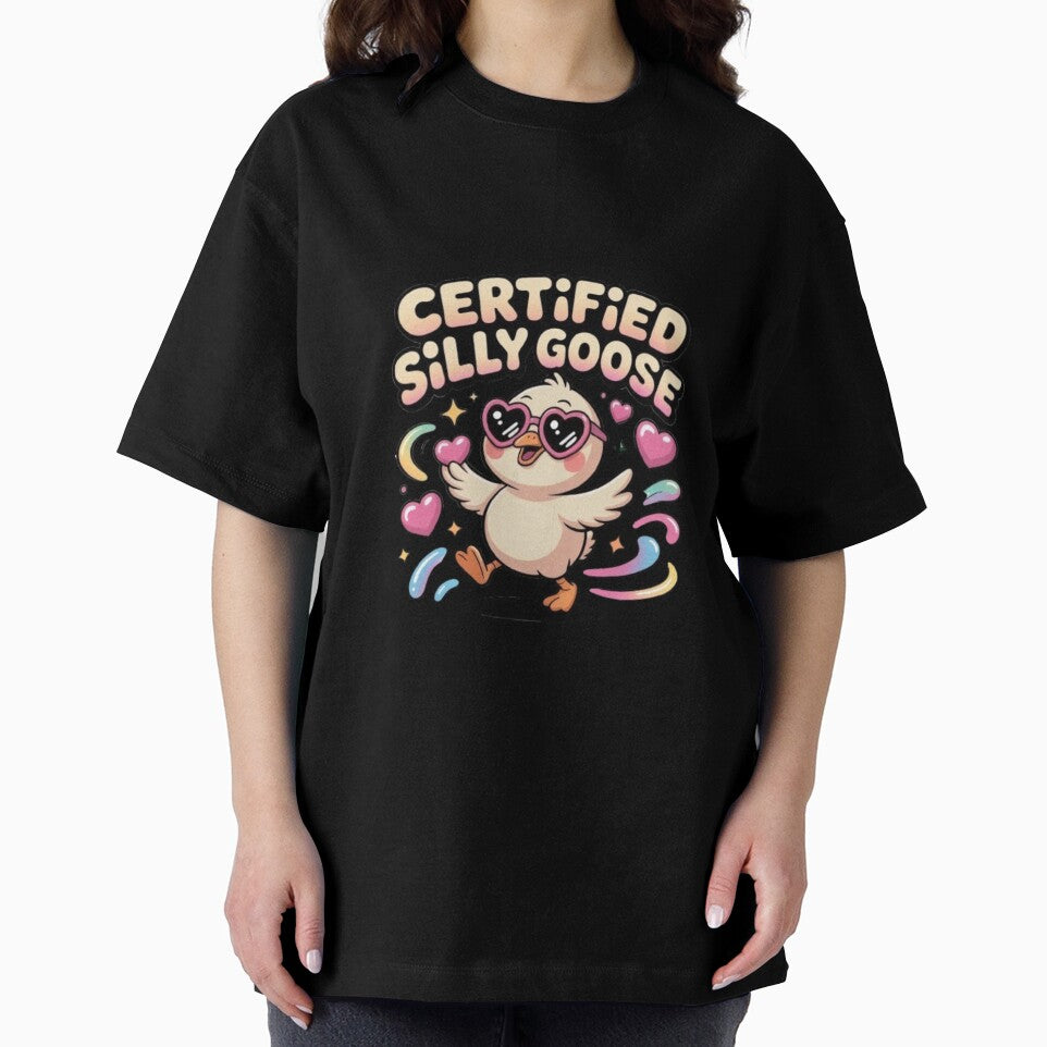Certified Silly Goose Kawaii T-Shirt – Cute Funny Goose Cartoon Aesthetic Design for Gen Z & Gift Buyers by GemBob Creations