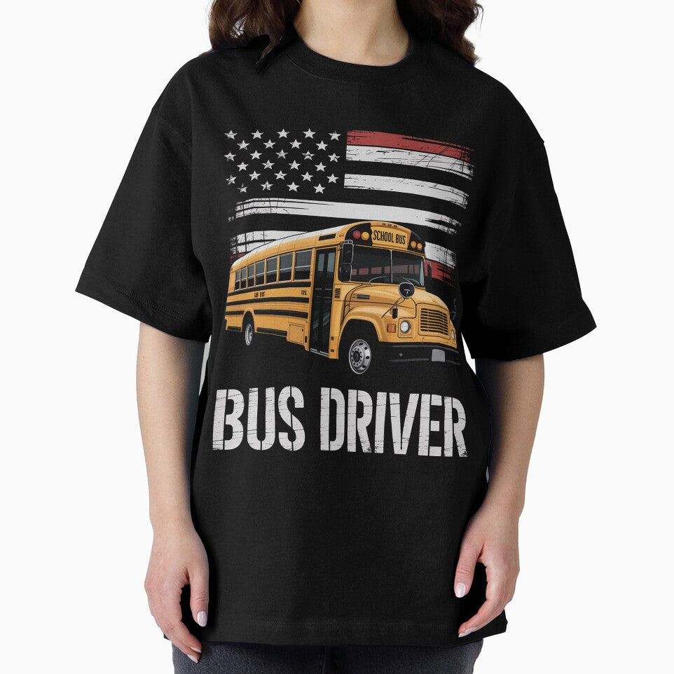 School Bus Driver Usa American Flag Bus Driver Gift by nicomitchell