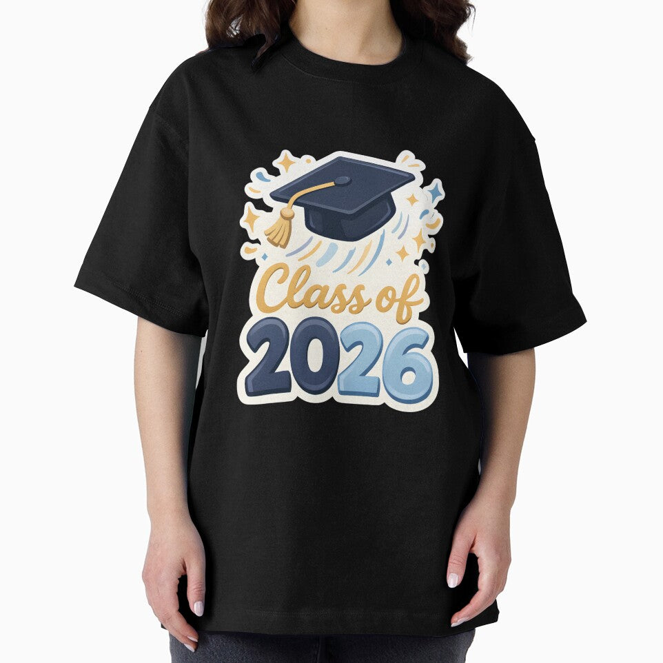Class of 2026 Graduation Cap Sticker with Confetti Celebration Design by FestivityFinds