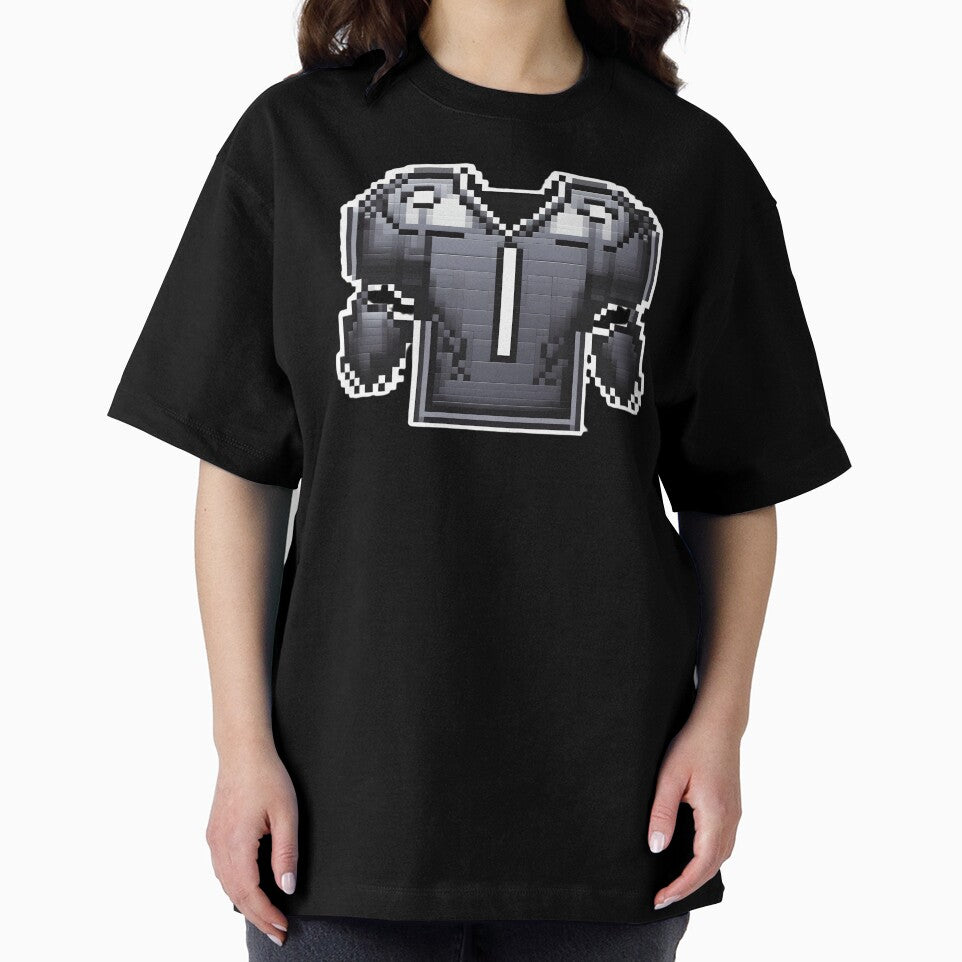 Cute Pixel Football Shoulder Pads Icon in Metallic Gray by BankMano