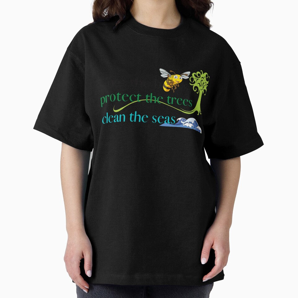 save the bees protect the trees clean the seas by Martin-bivert