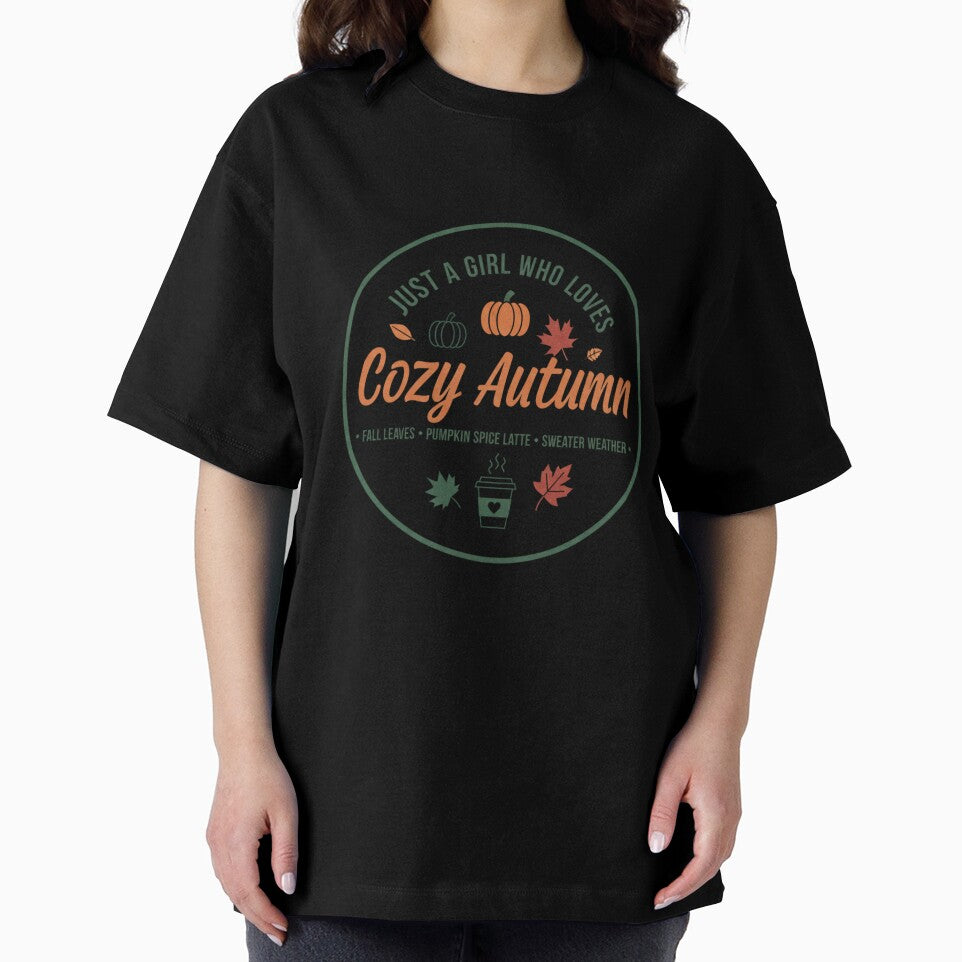 Minimalist Just a Girl Who Loves Fall Typography - Clean Autumn Graphic by Wear Sculpt