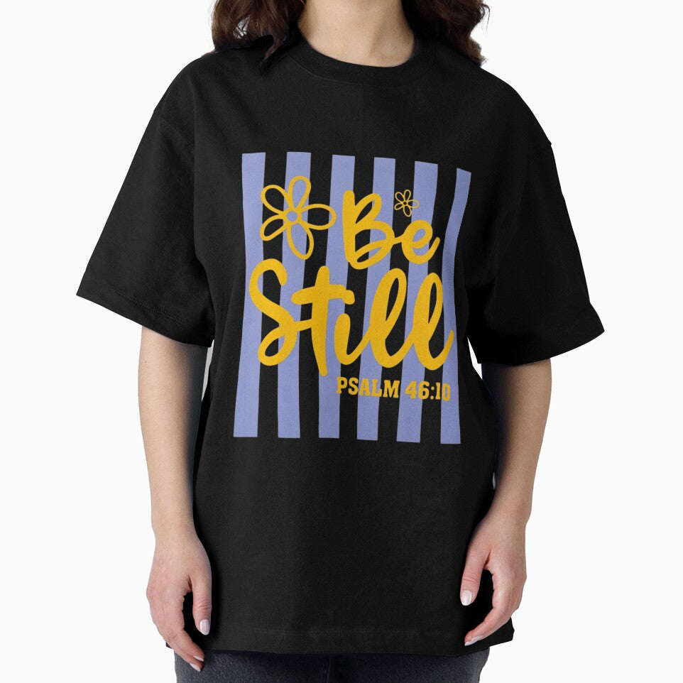 Be Still Psalm 46 10 Bible Verse Danish Pastel Striped by HBDStudio