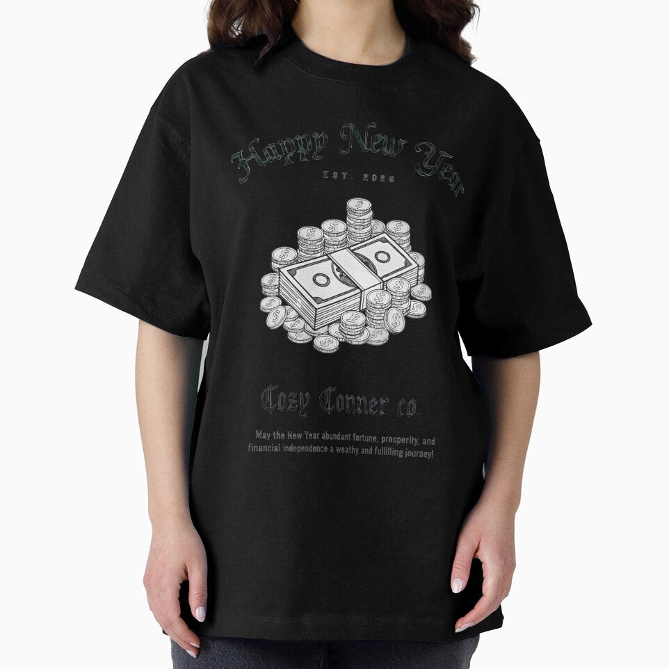 Happy New Year Money Sticker Est. 2026 Financial Independence Wealthy Gift by cozy corner co.
