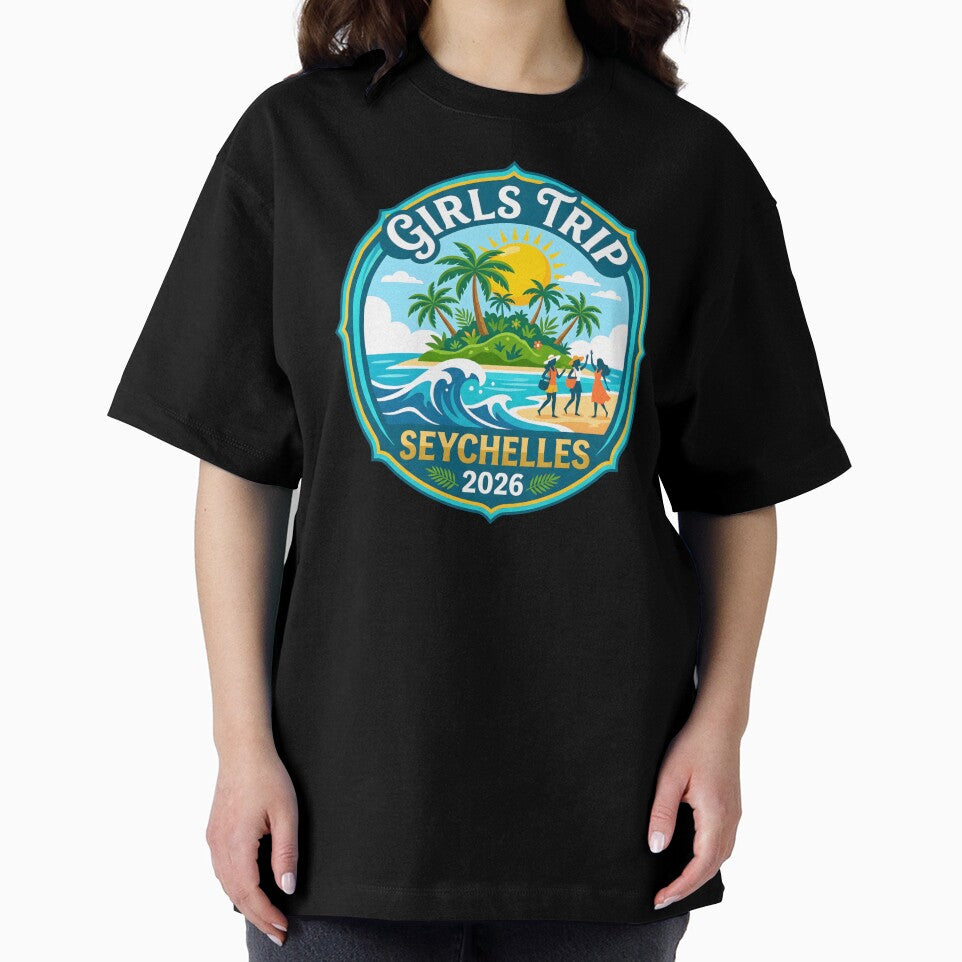 Girls Trip Seychelles 2026 Tropical Vacation Emblem by SplashTastic