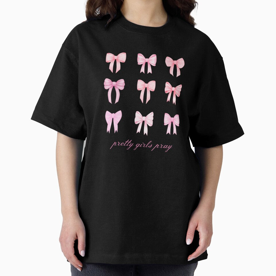Pretty Girls Pray Bow Coquette Pink by Desert Manna Designs
