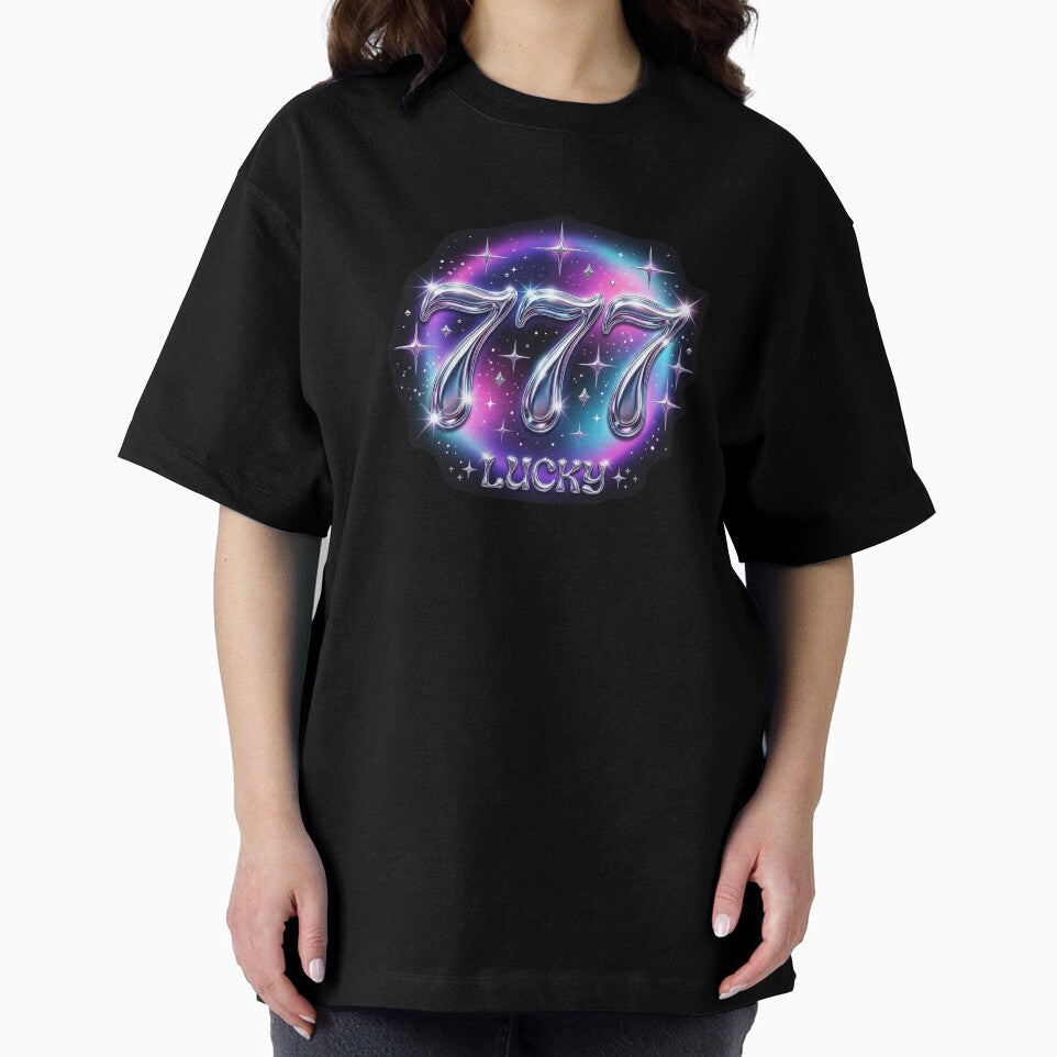 Y2K 777 Angel Number Liquid Chrome by DuckOddity