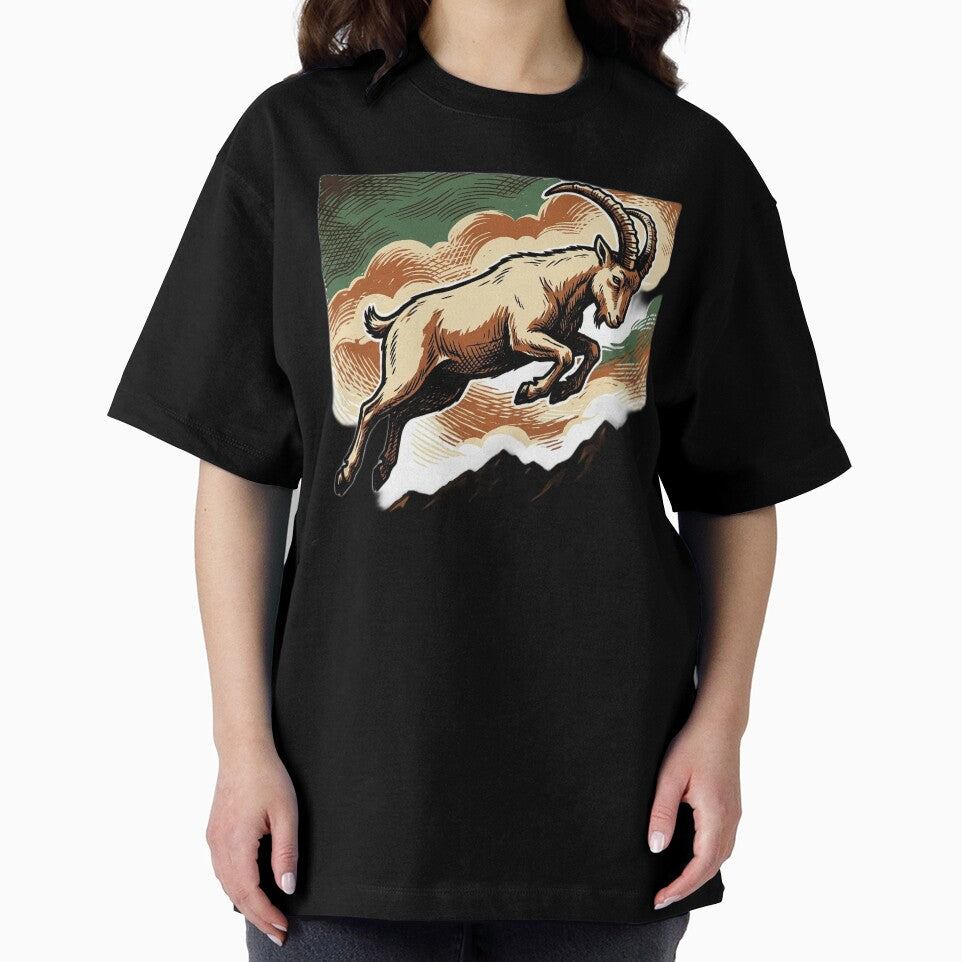 Trail Running Feral Goat Sprint Mountain Shirt by FoxglovePress