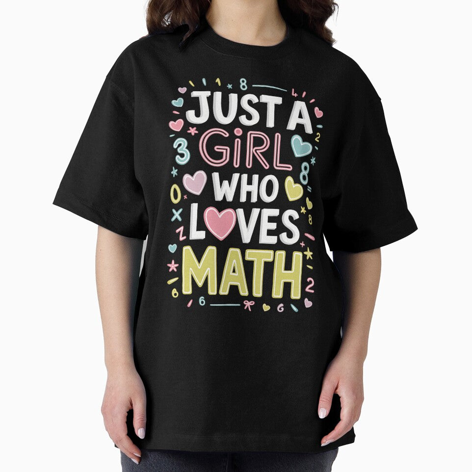 Just A Girl Who Loves Math Funny Mate Lovers Girls Women by JeneMindy