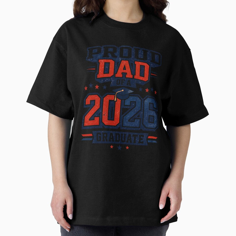Proud Dad Class of 2026 Graduation Shirt – Varsity Style Design by EventDrop