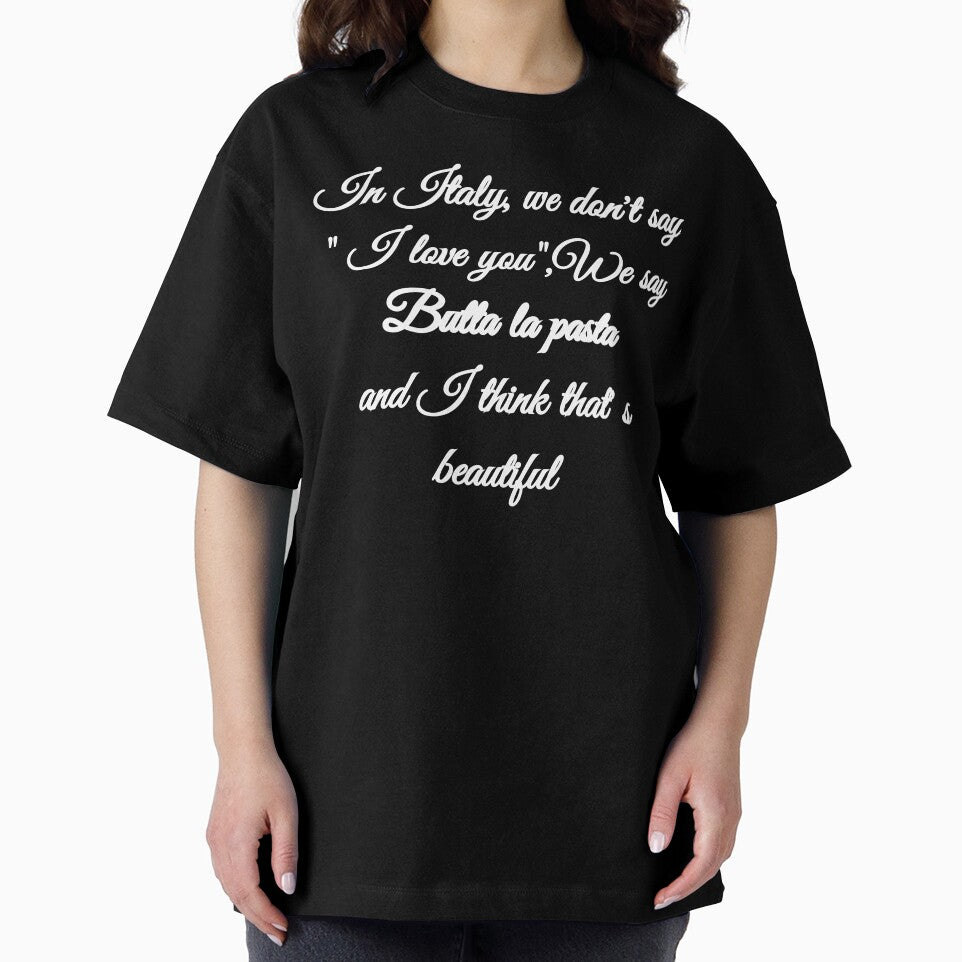 In Italy we say Butta la pasta - Funny Italian Food Quote Black Version by TheItaliandilemma