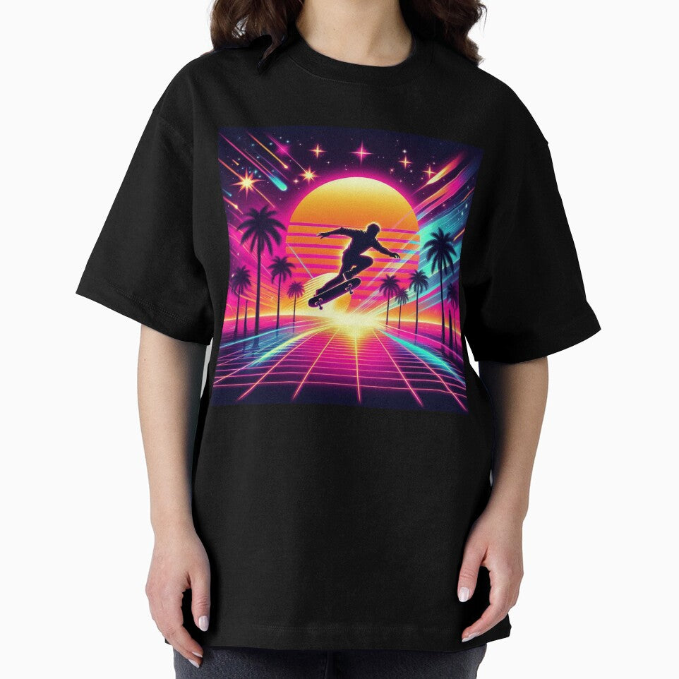 Retro Sunset Skateboarding – Synthwave Vibes by Dogandesighn