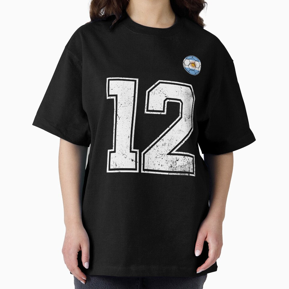 Number 12 Argentina Flag Football Fan by RoyesButler