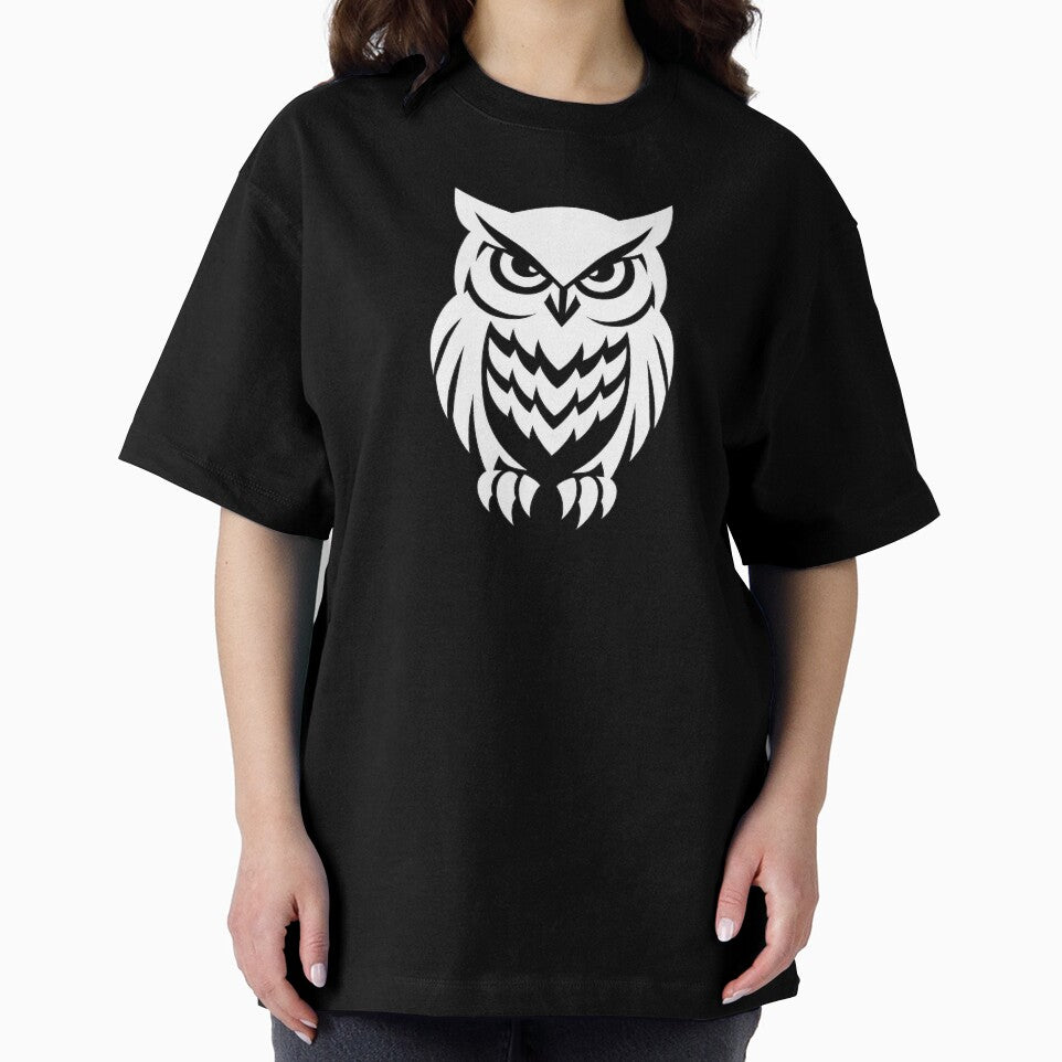 Minimalist Grumpy Owl Silhouette by PrettyRottenCo