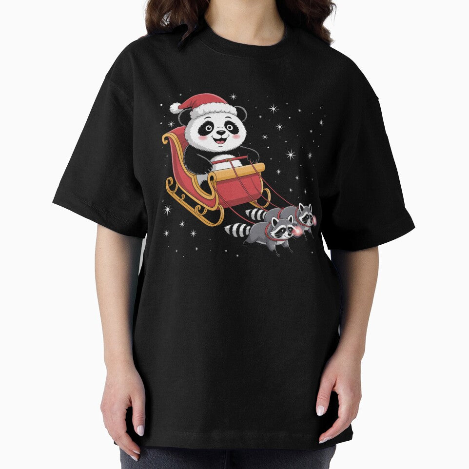 Santa Panda with Raccoons by NicolasGlowArt