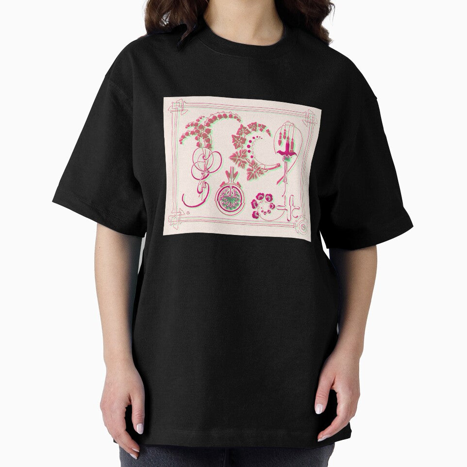 Glitch Art Nouveau Magical Symbolism Pink by BioDigital-Jazz