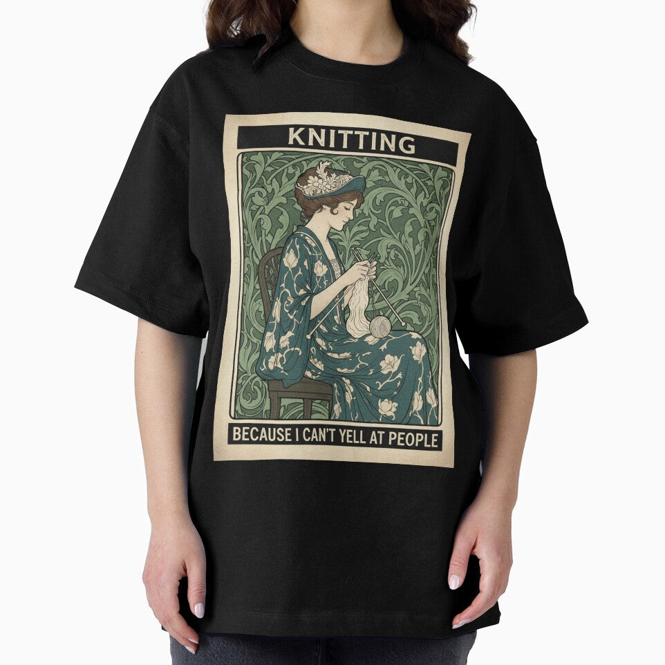 Knitting in Silence – Vintage Introverted Humor by HeyHas