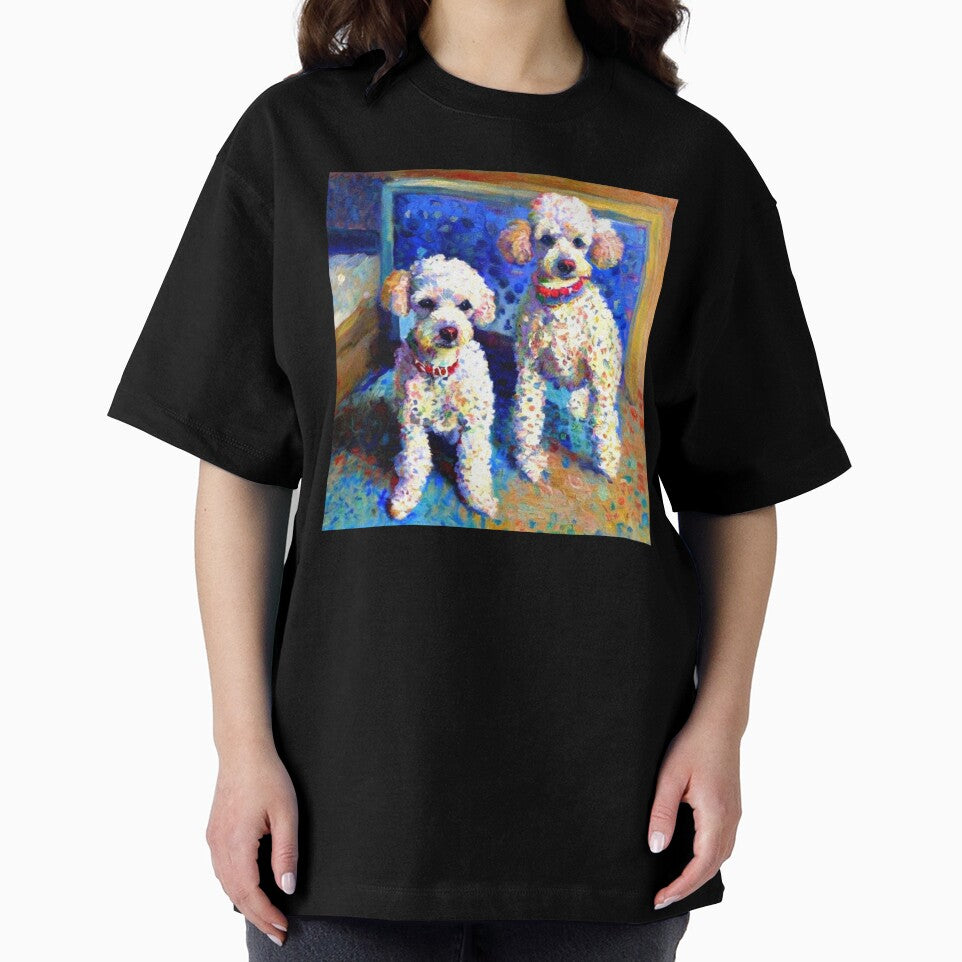 Poodle Duo Impressionist Artwork for Pet-Obsessed Dog Parents by WildStroke