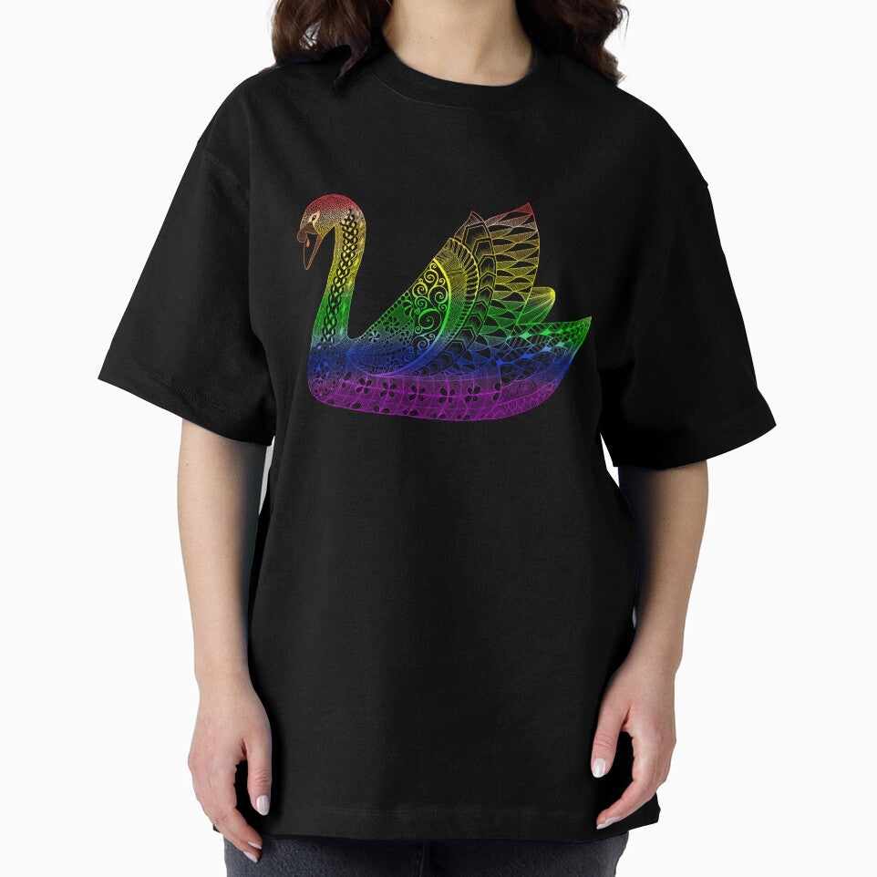 Rainbow Black Swan by MagicMama