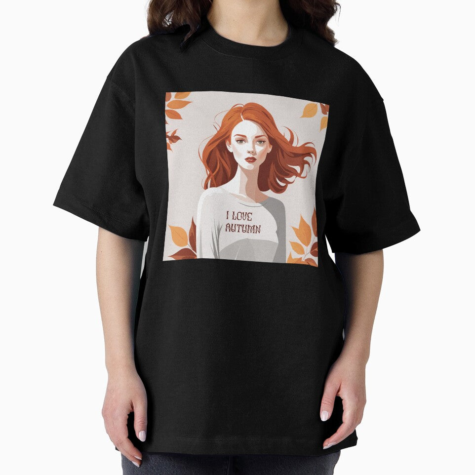 Autumn Muse - Minimalist Redhead Girl in Fall by Laila-Ahmed