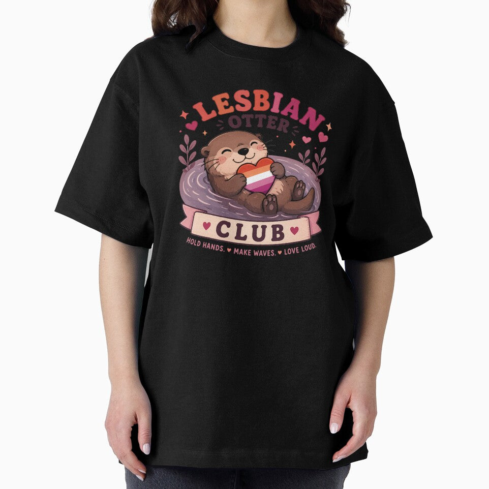 Lesbian Otter Club | Pride Creatures Collection | LGBTQ Mascots | Emotional Support Animals | Cute Queer Stickers by VectorJoy