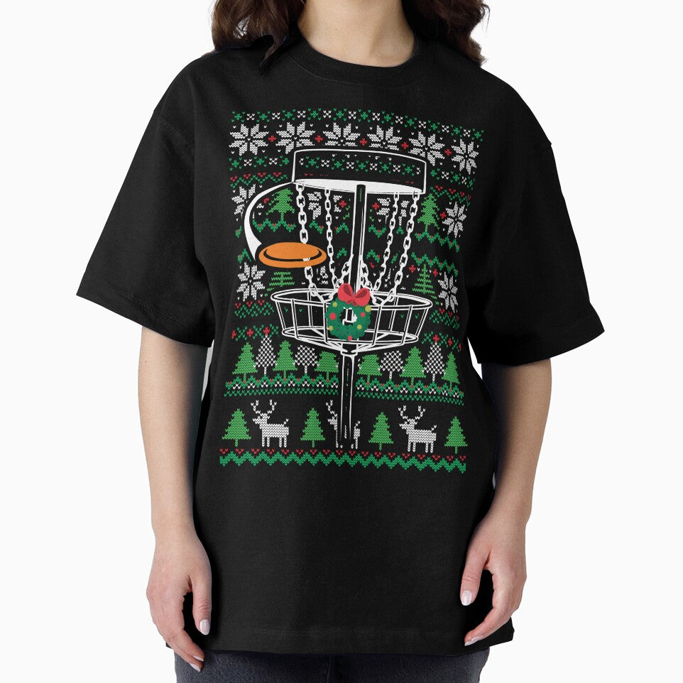 Disc Golf Frisbee Ugly Christmas Sweater Merry Discmas by BuynPose
