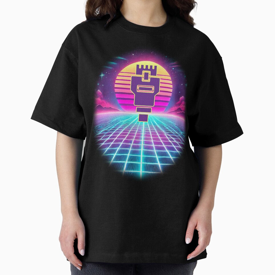 Retro Synthwave Nerd Aesthetic: Neon Grid by electrovista