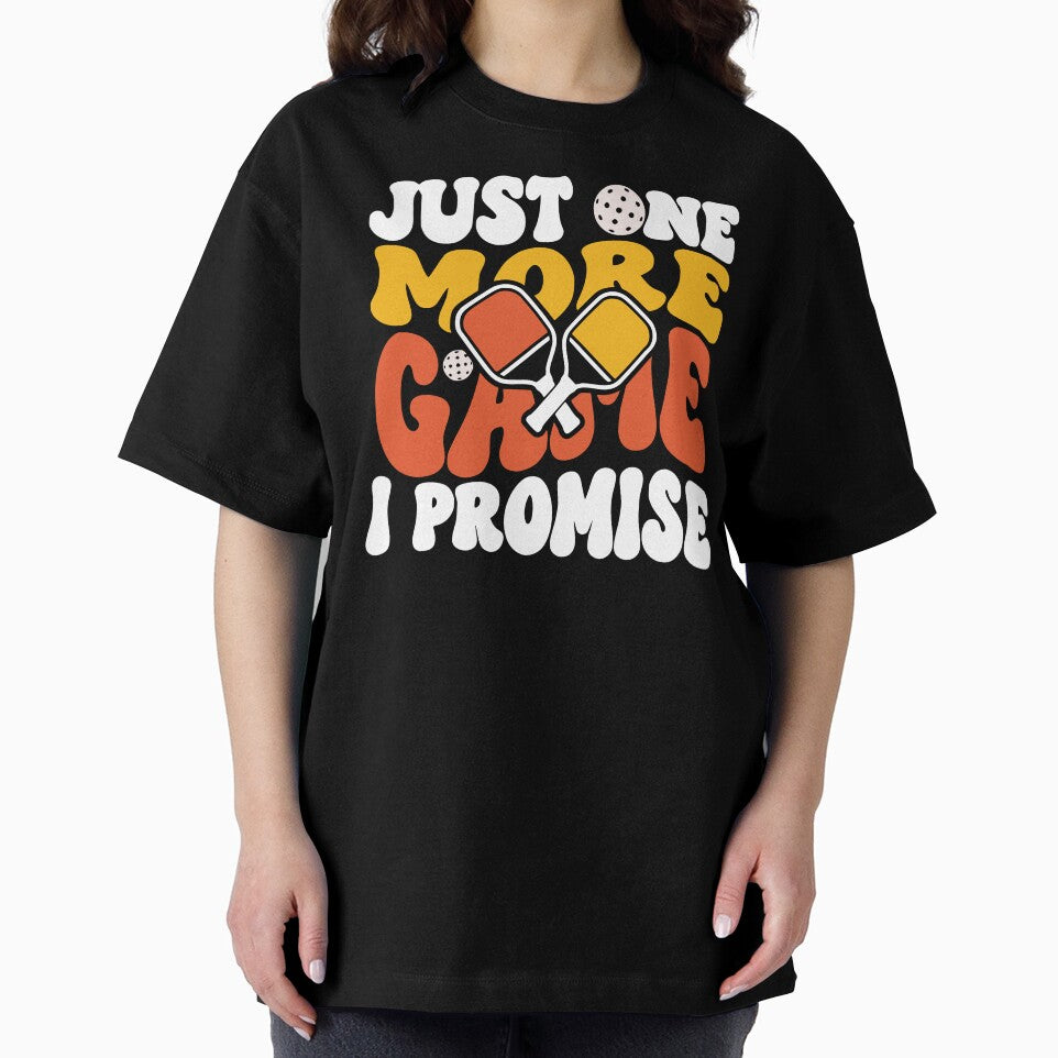 Just One More Game I Promise Funny Pickleball Retro Groovy by MavtM