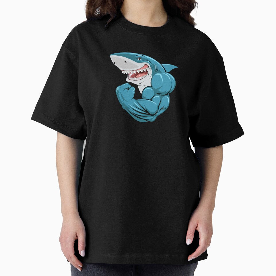 Shark With Muscles by PotluckPrints