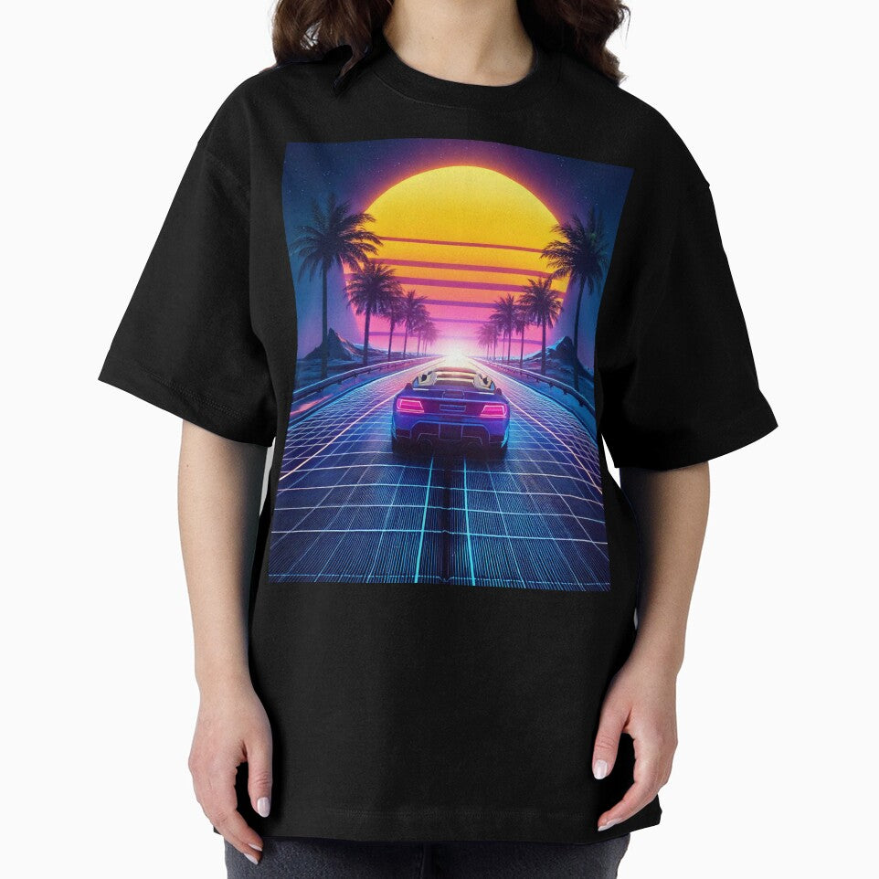 Sunset Drive In Synthwave Style by Unwind-Art-Work