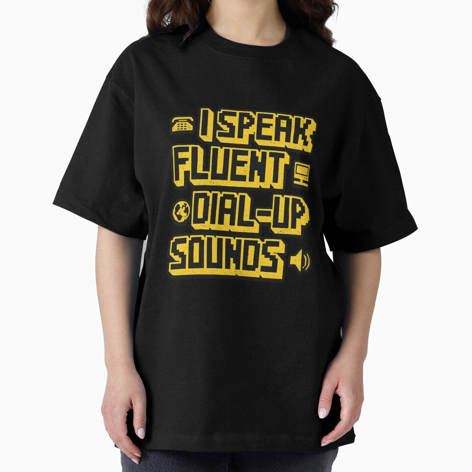 Fluent In Dial Up Sounds Funny Internet Nostalgia Design by Ekonolotie