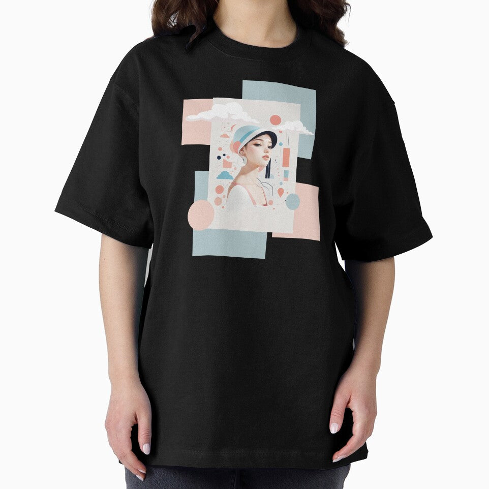 Beautiful woman wearing a hat, Pastel tones by Piano-pn