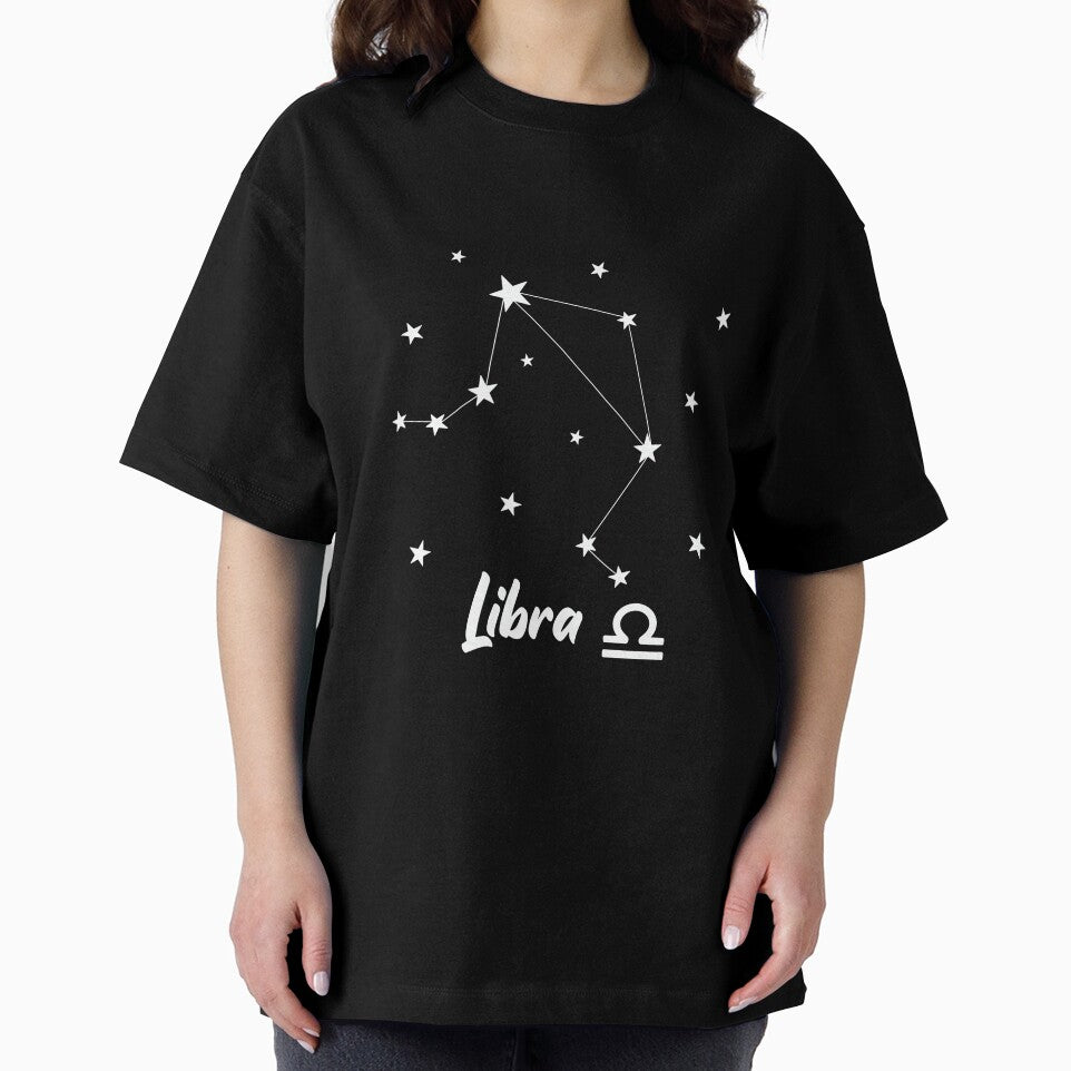 Libra Zodiac Star Constellation White Lines by LaGode