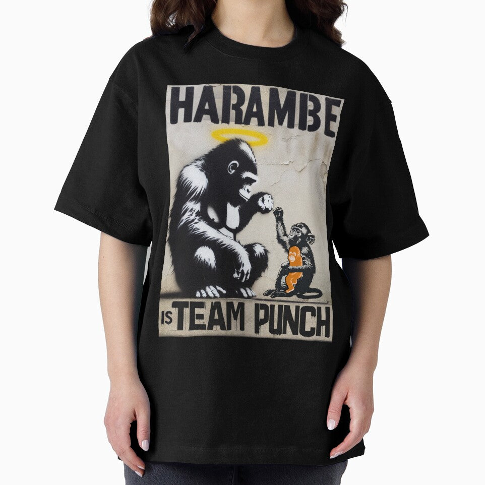 Punch the Monkey and Harambe— Banksy Style Street Art by SHELOPS