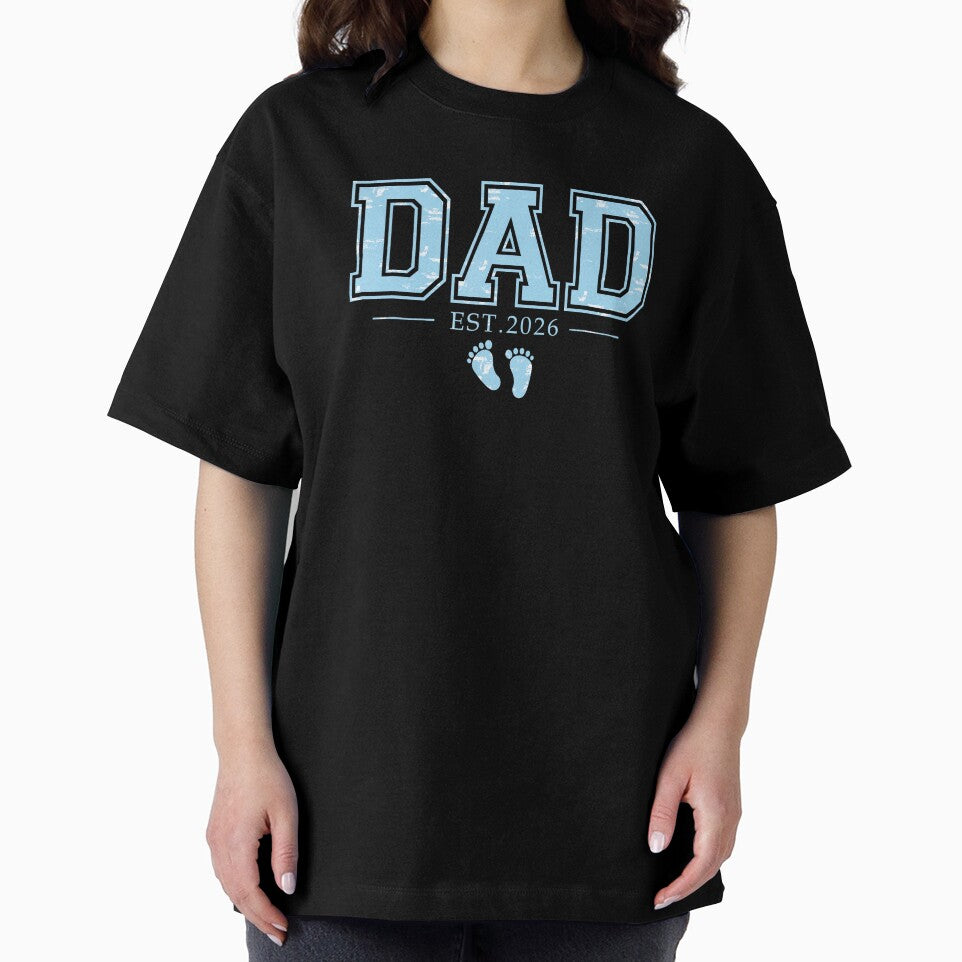 Dad Est 2026 First Time Father Vintage Collegiate Style by zamiokaline
