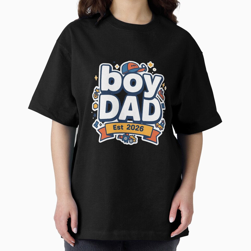 Boy Dad Est 2026 Proud New Dad T-Shirt – Fatherhood Announcemen by GAIDREDA