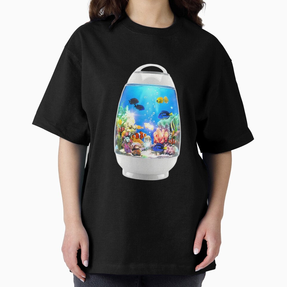 Y2K Aesthetic Pod Aquarium Fake Fish Tank by NostalgiaOS