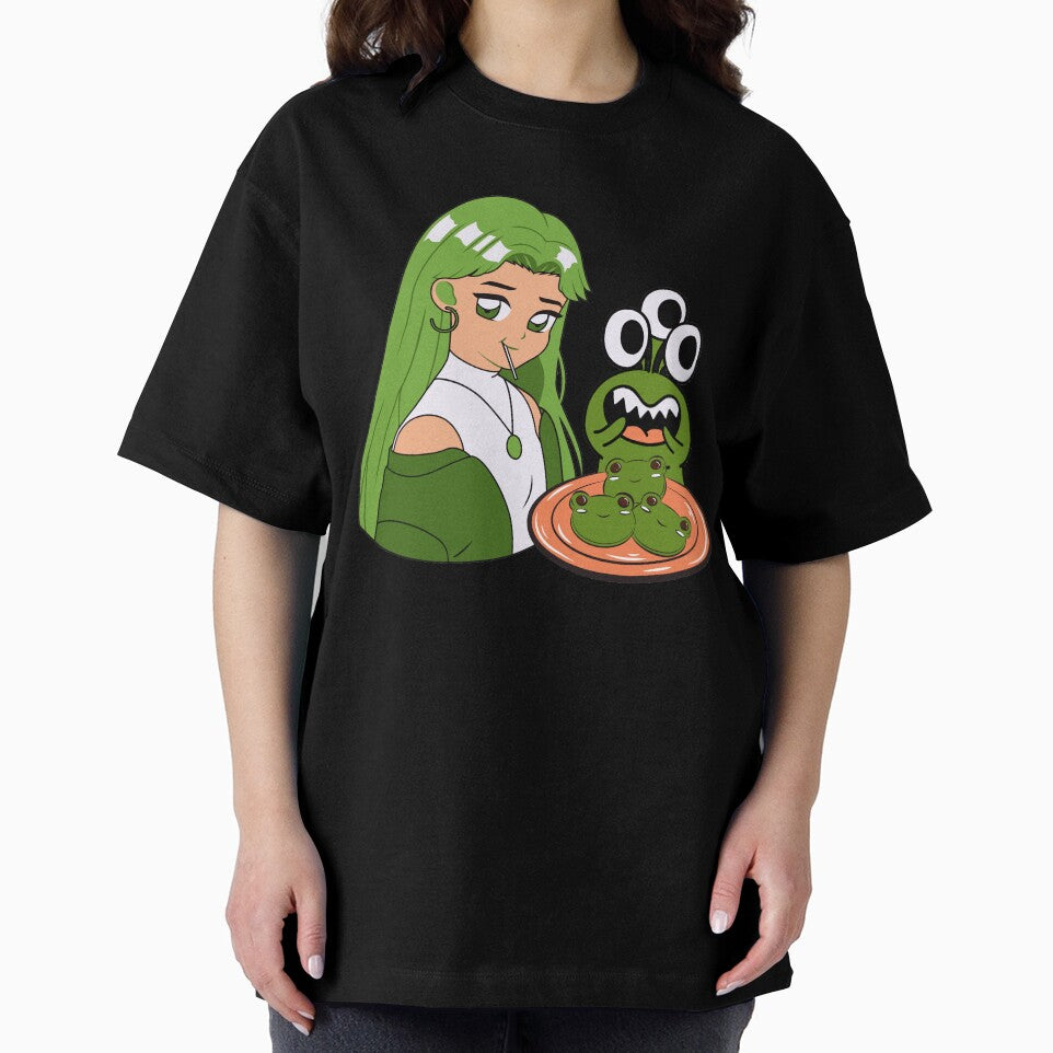 Alien Girl and Kawaii Frog Sweets by Kanniax