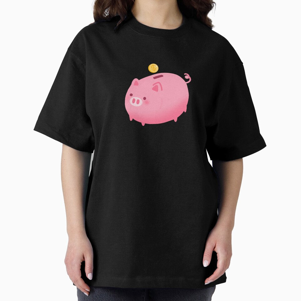cute kawaii pink piggy bank money saving box by Narukuku