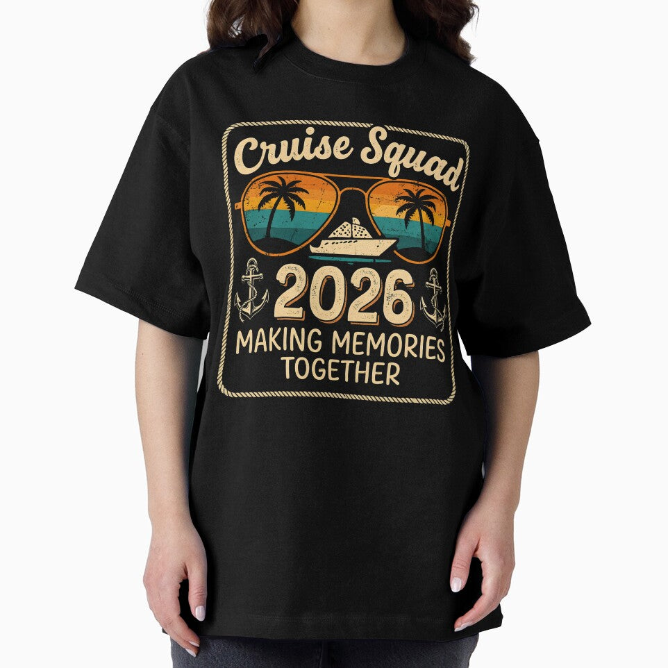 Cruise Squad 2026 Making Memories Together Retro Sunset Cruise Ship by D-Signa