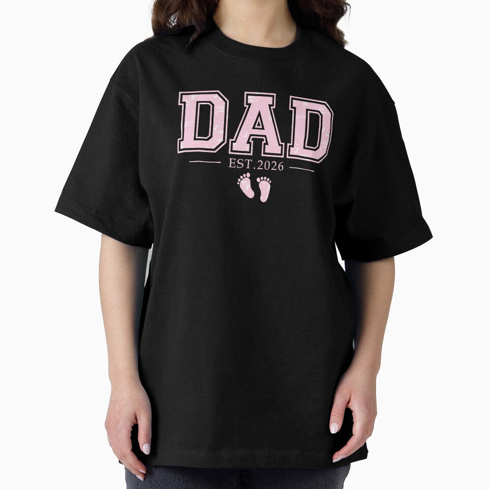 Dad Est 2026 First Time Father Baby Feet New Dad by zamiokaline